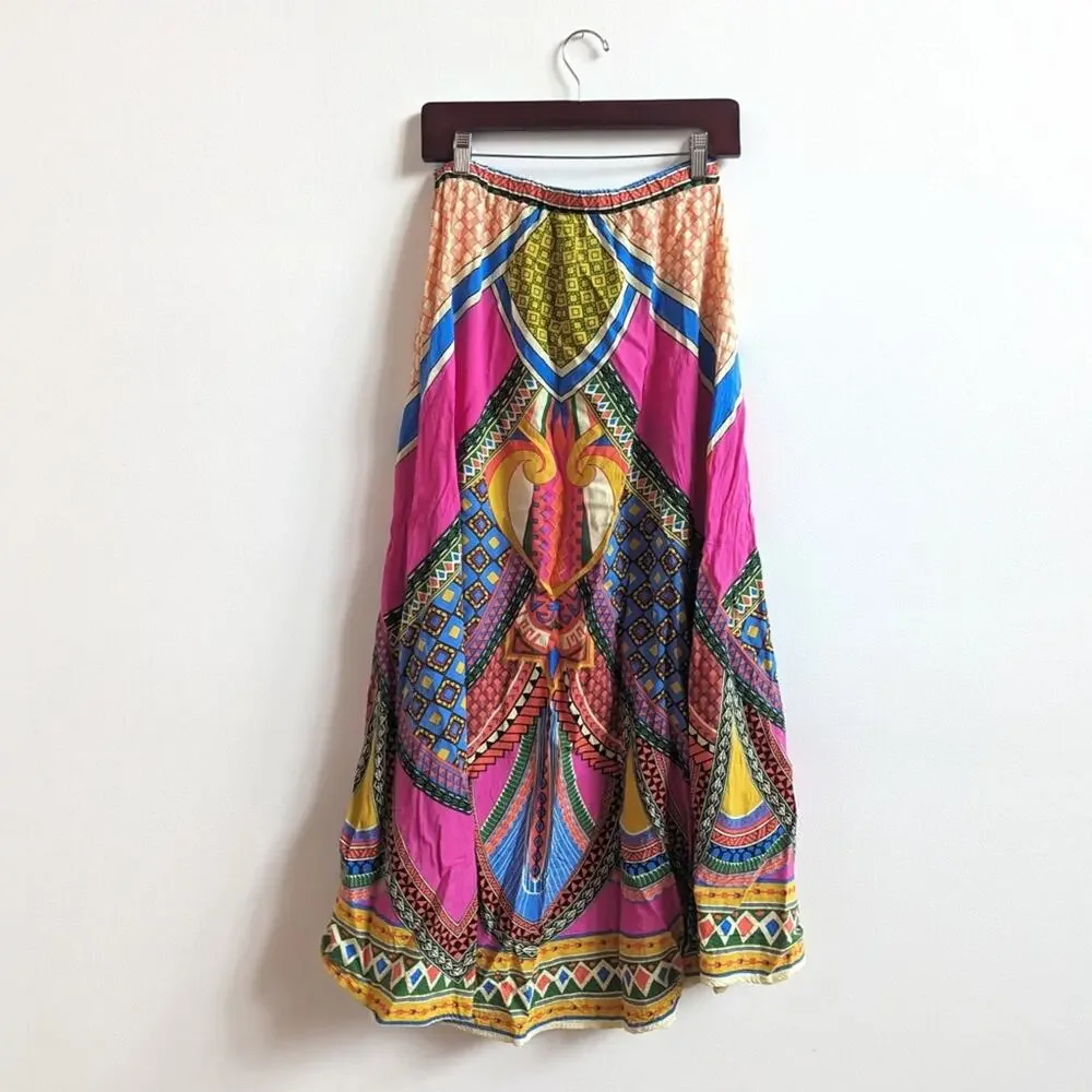 Flying Tomato Maxi Skirt Small Womens Pink Boho - Picture 3 of 5